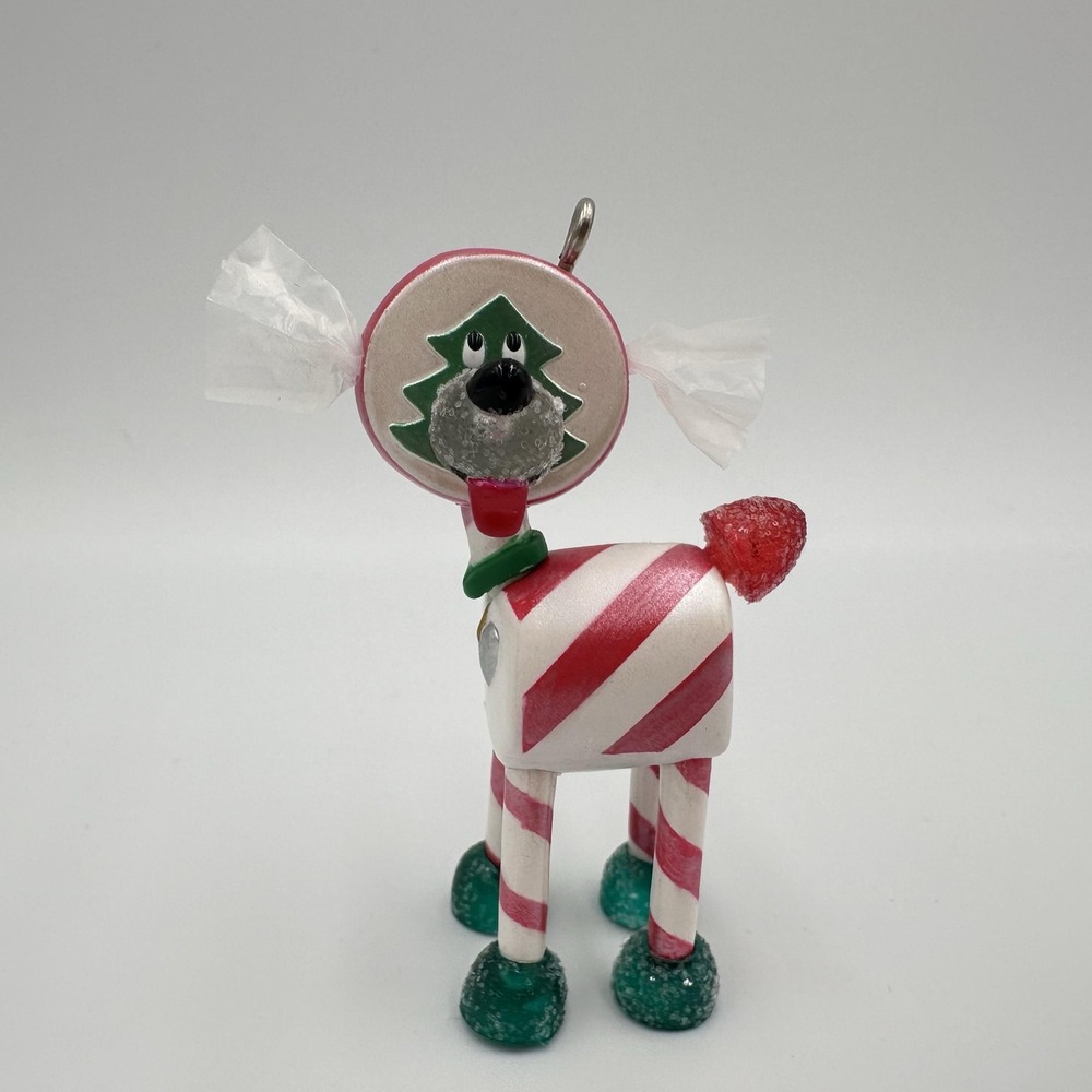 Hallmark Keepsake Peppermint Pup Christmas Ornament‎ 2007 Candy Dog Box - Picture 4 of 9
